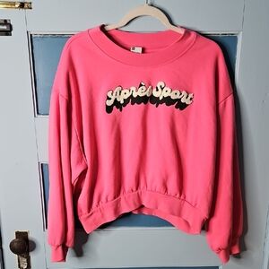All In Motion Women's Cobra Kai Season 6 Mary Mouser Pink Après Sport Sweatshirt